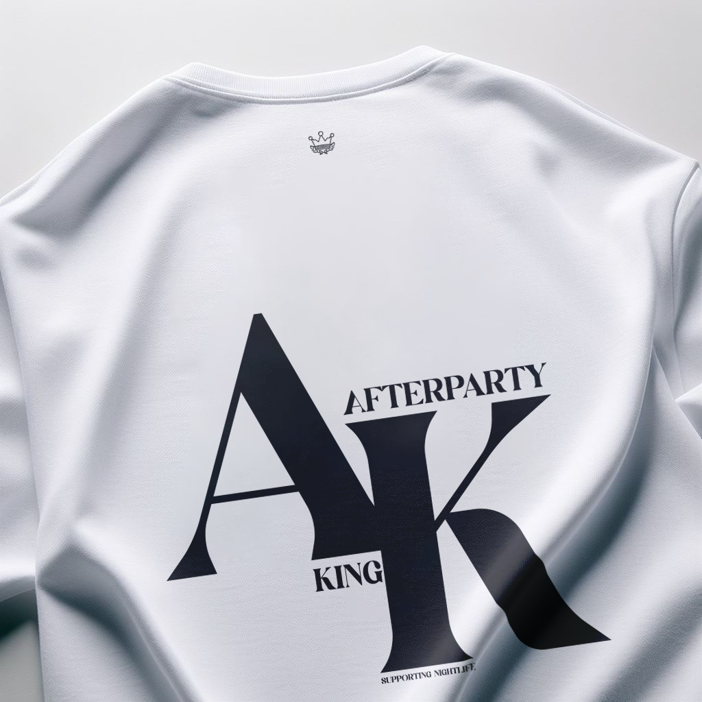AFTERPARTY KING EMBROIDERED - White